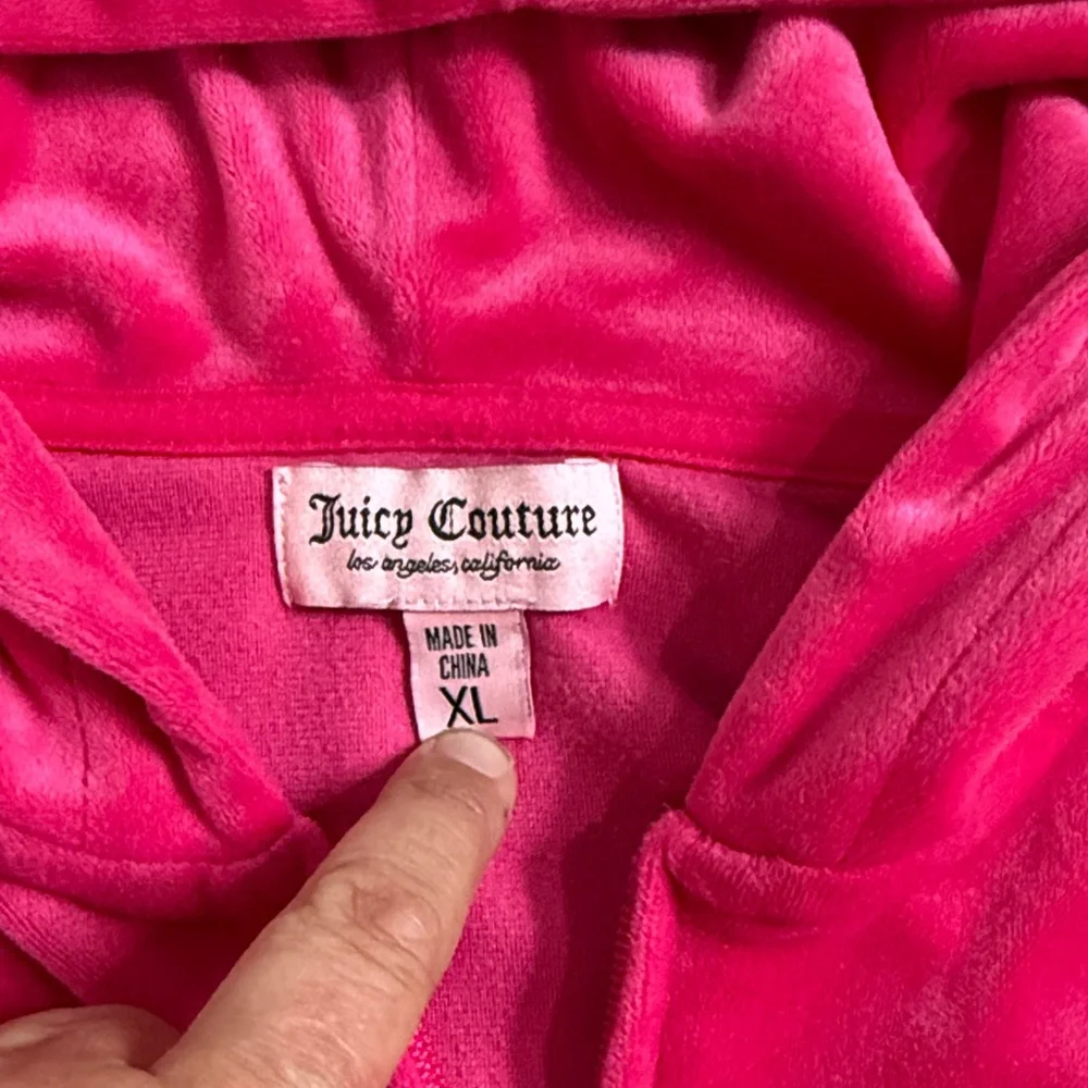 Juicy Couture Bright Pink Velour Zip Hoodie - Picture 2 of 5